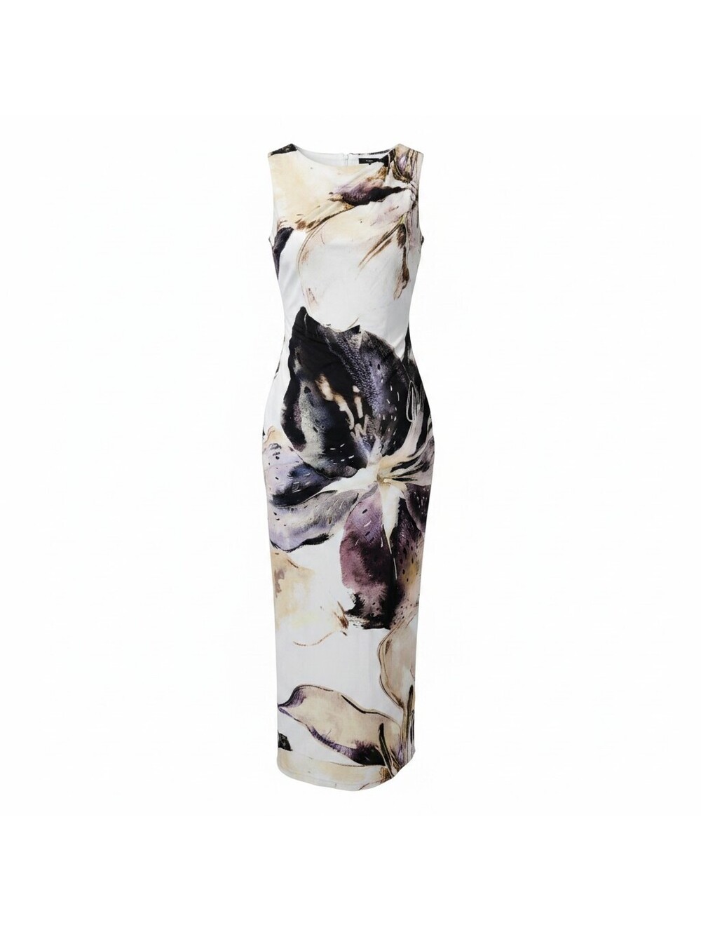 SHEIN BAE Watercolor Abstract Oversized Floral Maxi Dress